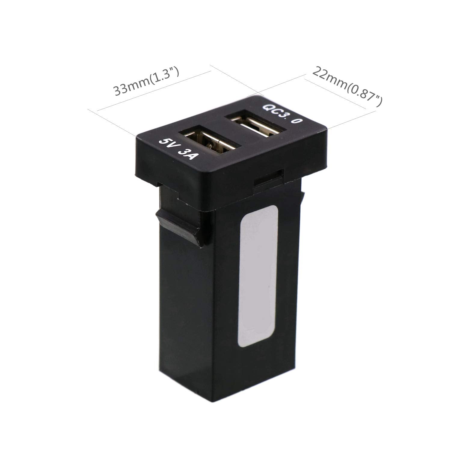 Qc3.0+5V 3A Dual Usb Power Socket, Quick Charge Car Charger Usb Adapter For Smart Phone Pda Android Gps Use For Toyota