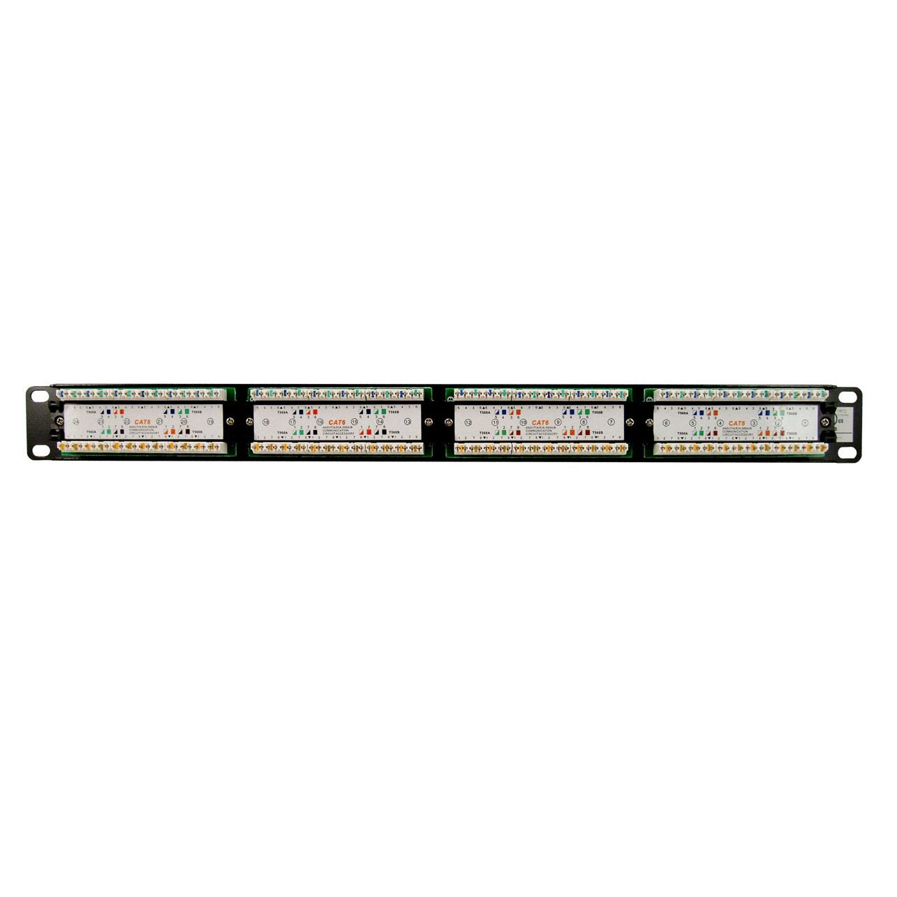 Vertical Cable Cat6 24 Port 19'' Horizontal Rackmount 1U Patch Panel