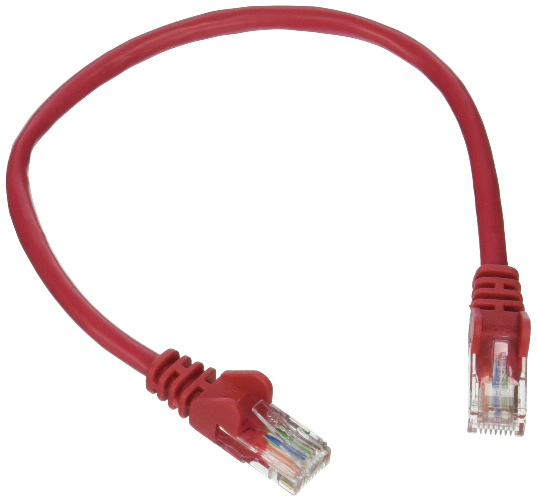 Belkin 1 Foot Cat5E Snagless Patch Cable (Red)