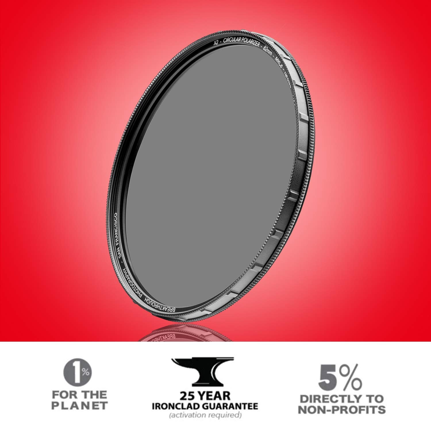 77Mm X2 Cpl Circular Polarizing Filter For Camera Lenses   Agc Optical Glass Polarizer Filter With Lens Cloth   Mrc8   Nanotec C