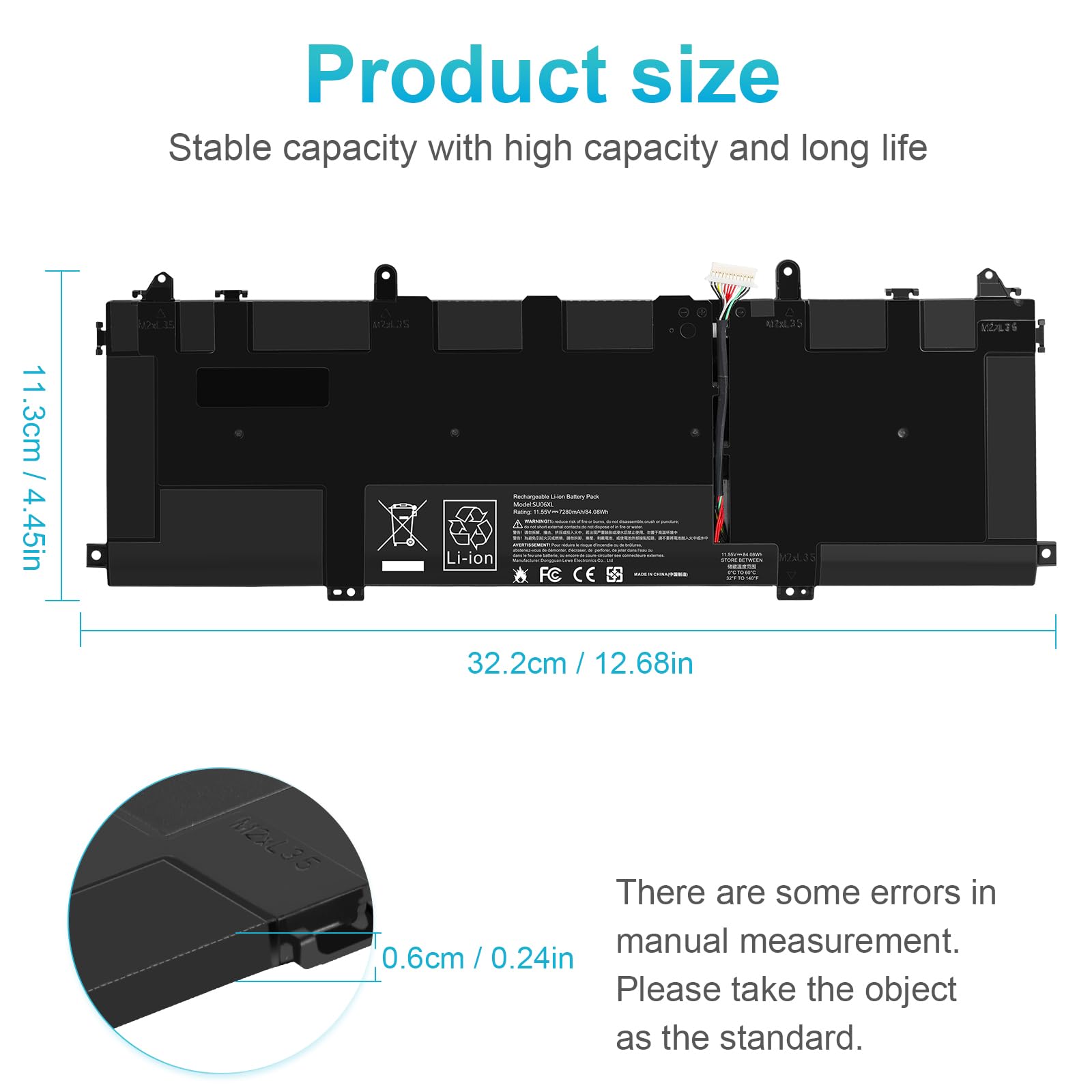 Su06Xl L29184 005 Laptop Battery For Hp Spectre X360 Convertible 15 Df0Xxx 15 Df1Xxx 15 Df0013Dx 15 Df0033Dx 15 Df1043Dx 15 Df00