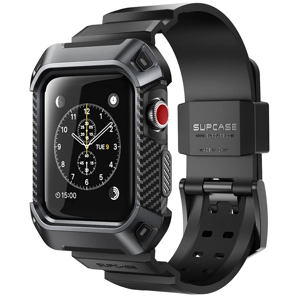 Supcase [Unicorn Beetle Pro] Case For Apple Watch 3 [42Mm], Rugged Protective Case With Strap Bands For Apple Watch Series 3/2/1