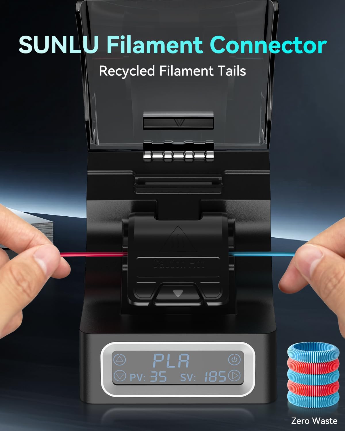 Sunlu Official Filament Connector, Fast Heating Filament Connector For 3D Printer Filament 1.75Mm, Up To 240C, Compatible With P