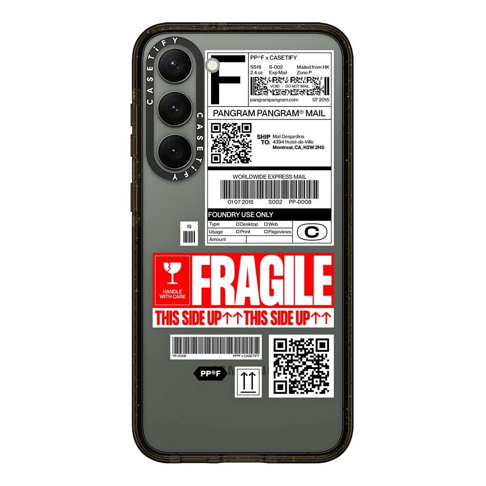 Casetify Impact Samsung Galaxy S23+ Case [4X Military Grade Drop Tested / 8.2Ft Drop Protection]   Pp 0008   Clear Black