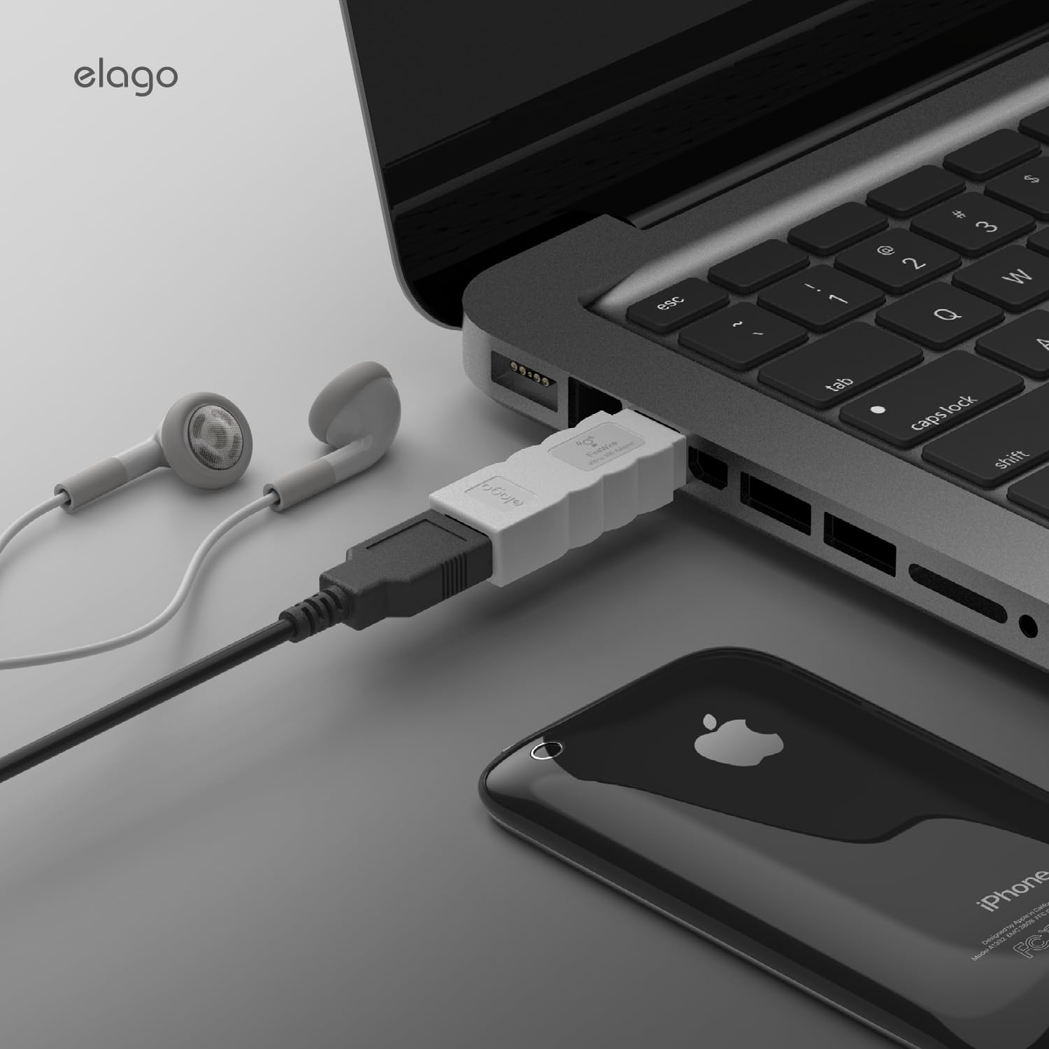 Elago Firewire 400 To 800 Adapter (White) For Mac Pro, Macbook Pro, Mac Mini, Imac And All Other Computers