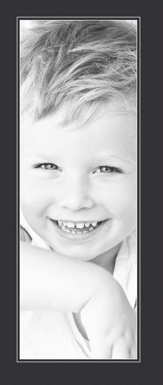 Arttoframes Mat 21 10X29 Black 10X29 Smooth Black Custom Mat