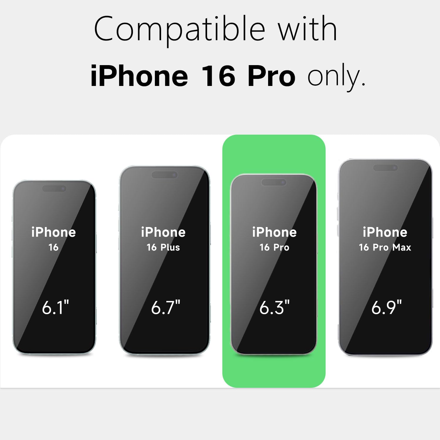 Loeoel For Iphone 16 Pro Case Clear, Transparent Hybrid 16 Pro Phone Case [Hard Plastic & Soft Silicone Bumper] Acrylic Non Yell