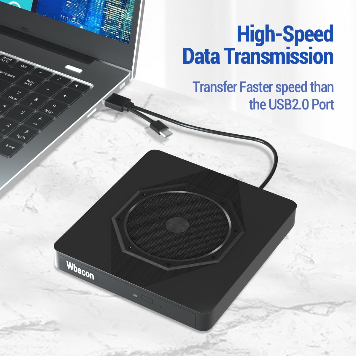 External Cd Dvd Drive, Usb 3.0 & Type C Portable Cd Dvd Burner, +/ Rw Cd Rom External Dvd Drive For Laptop, Cd Player For Laptop