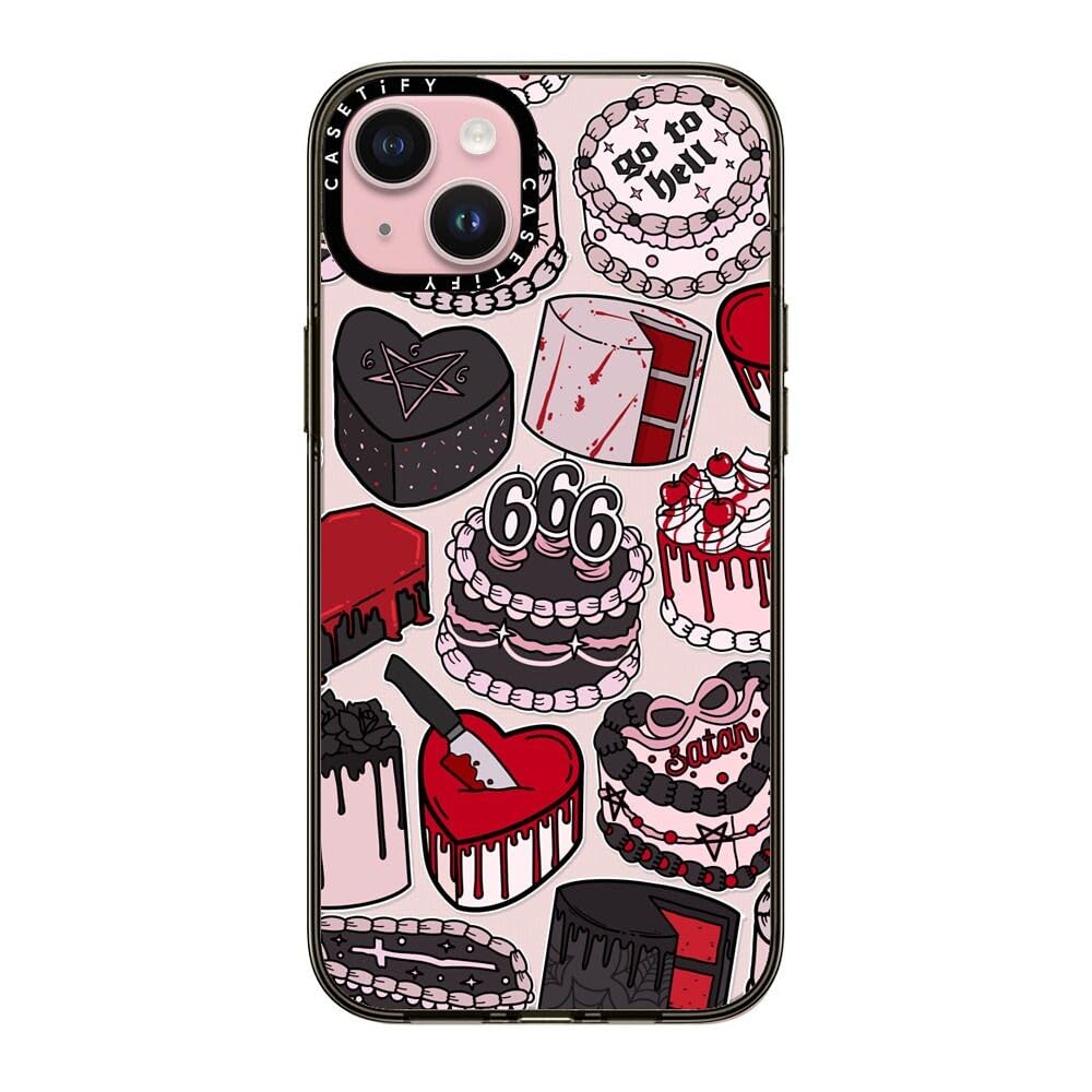 Casetify Compact Case For Iphone 15 Plus [2X Military Grade Drop Tested / 4Ft Drop Protection]   Spooky Cakes By Chiara Lb Art  