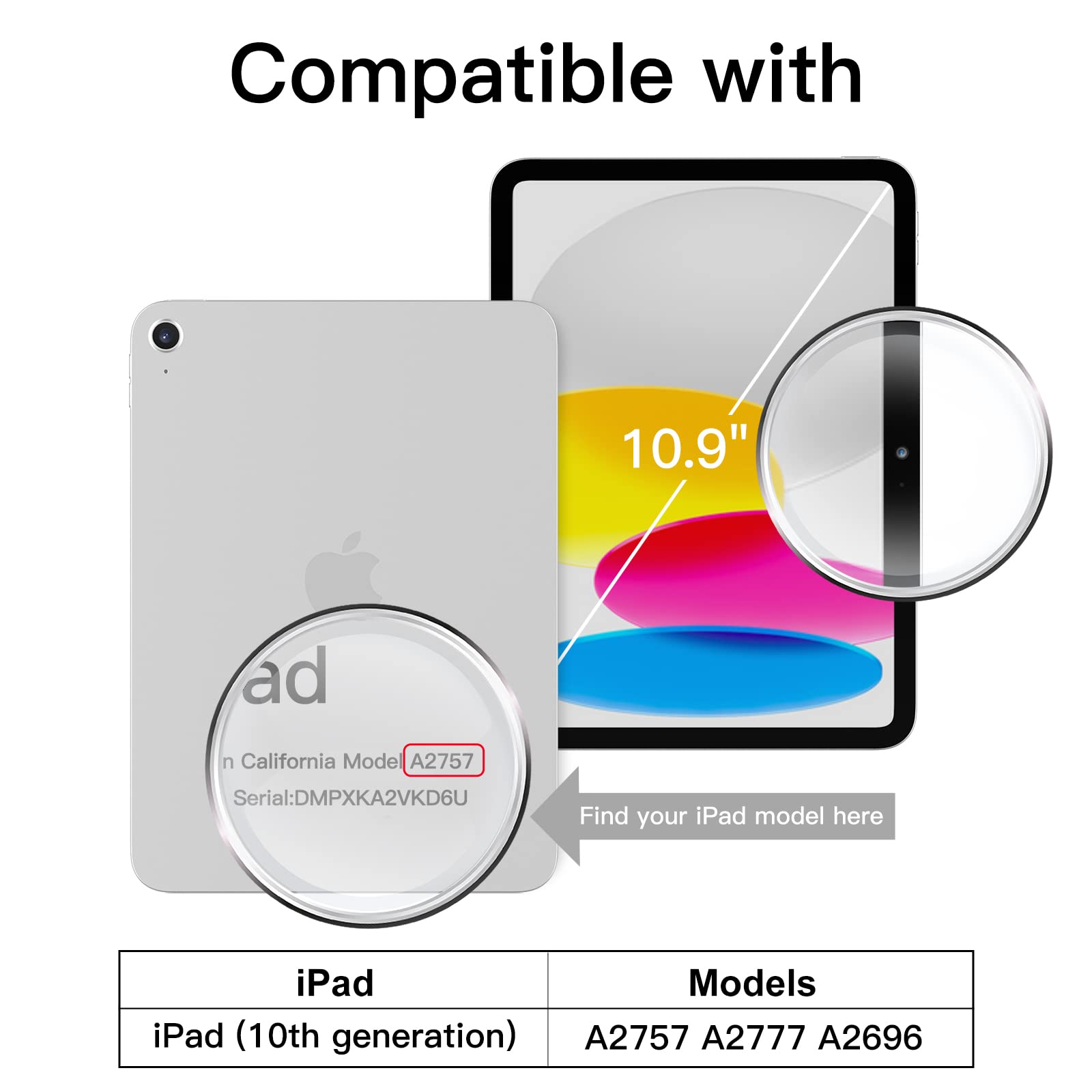 Jetech Privacy Screen Protector For Ipad 10 (10.9 Inch, 2022 Model, 10Th Generation), Anti Spy Tempered Glass Film