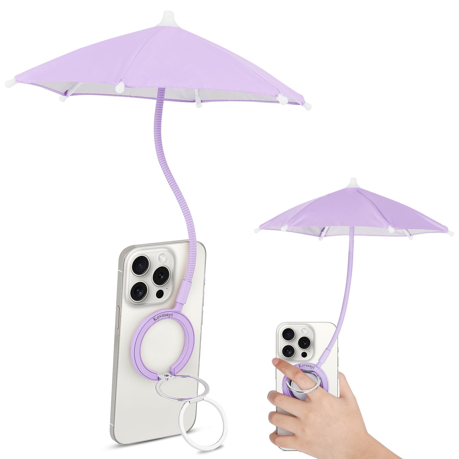 Magnetic Umbrella Phone Stand For Sun Protection,Adjustable Sun Shade Shield For Iphone 16/15/14/13/12 Pro Max,Samsung & Google,