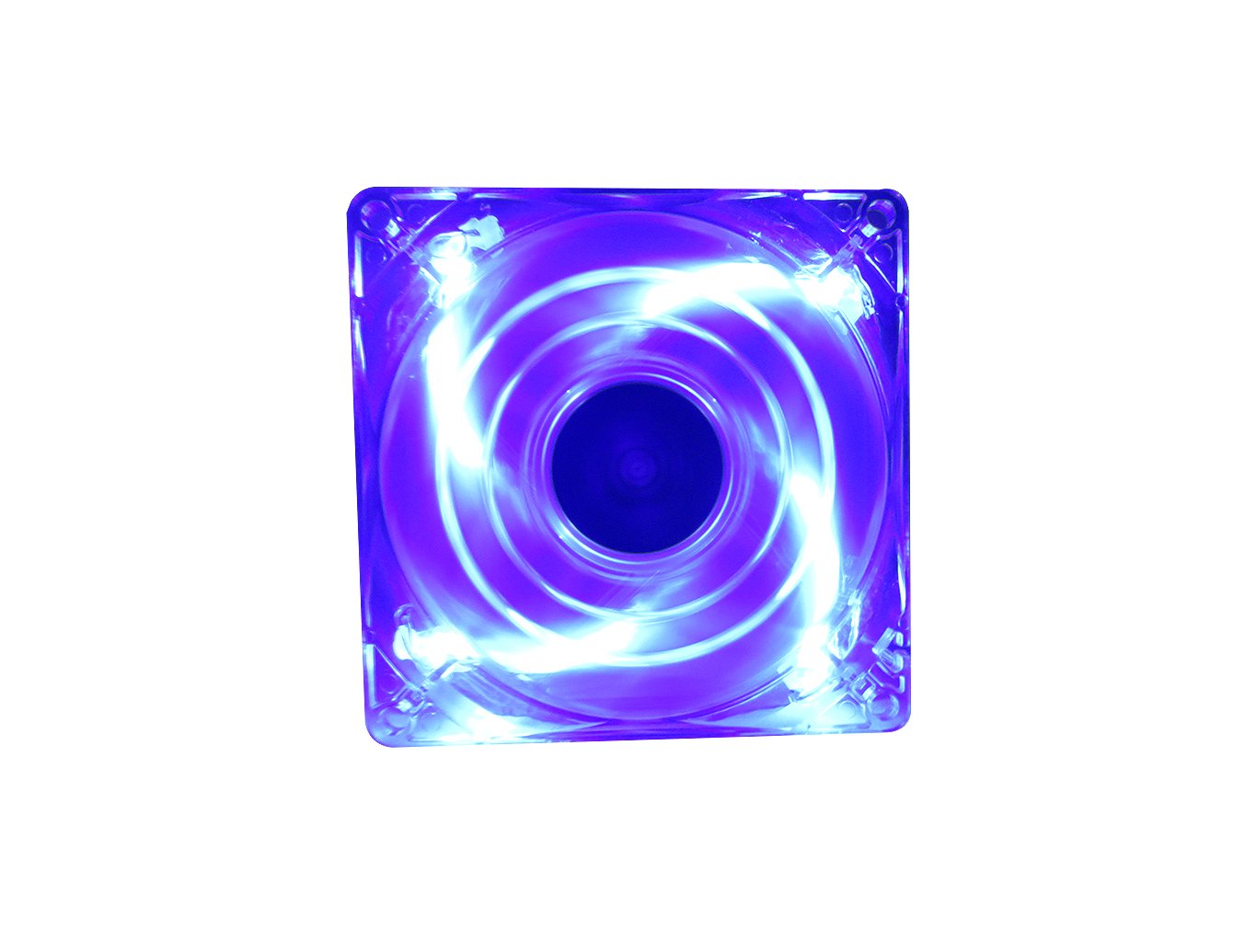 Bgears B Pwm 80Mm Blue Leds Gaming Pc Cooling Fan, High Speed High Performance 2 Ball Bearing Pwm Signal, Mini 4 Pin Connector, 500 4000 Rpm With High Airflow Of 78 Cfm, 12Vdc Fan, 80X80X25Mm