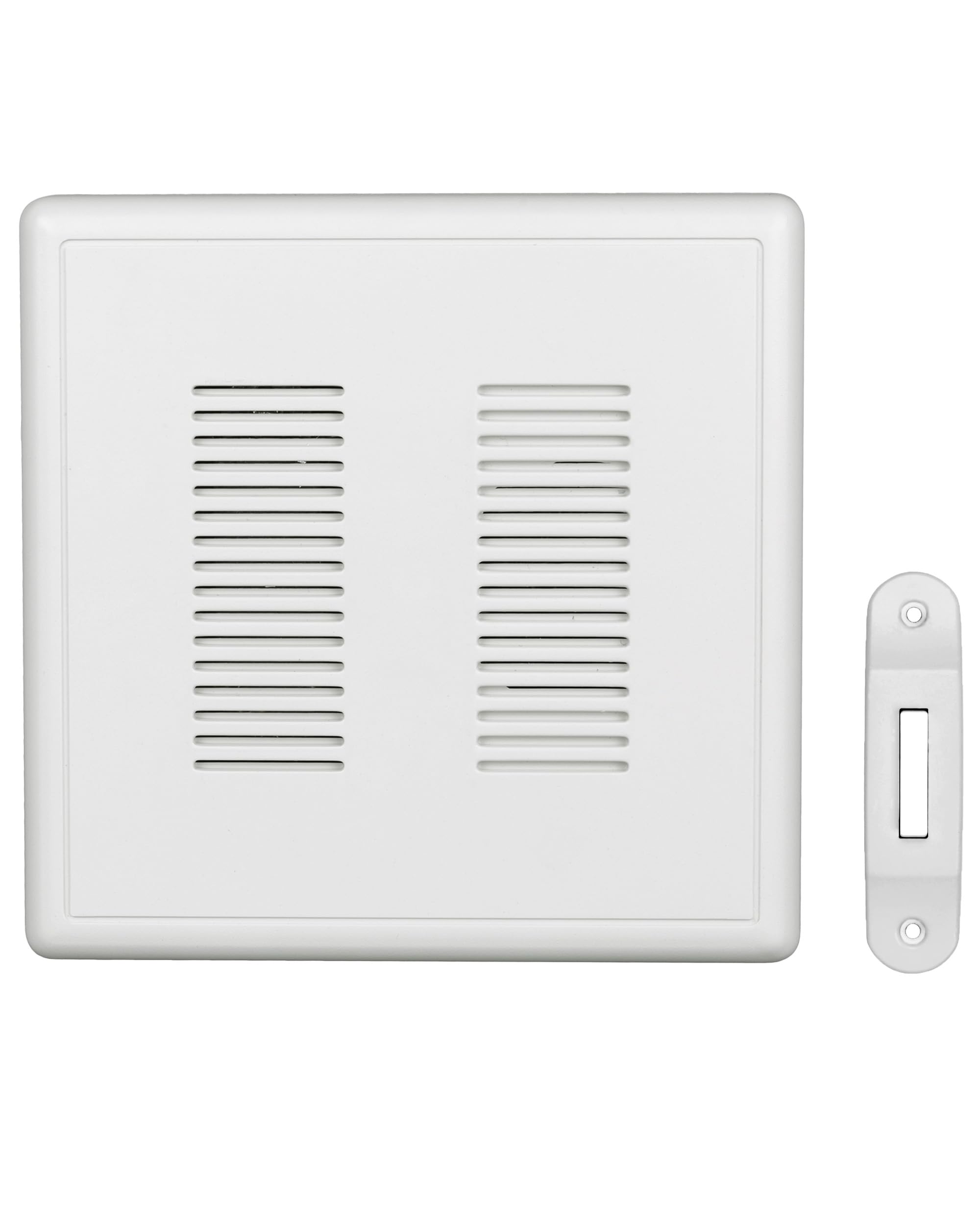 Primechime Plus 2 Electric Doorbell Kit   Doorbells For Home   Includes Selectable Ring Chimes   Deco Button, White   Nicor Ligh