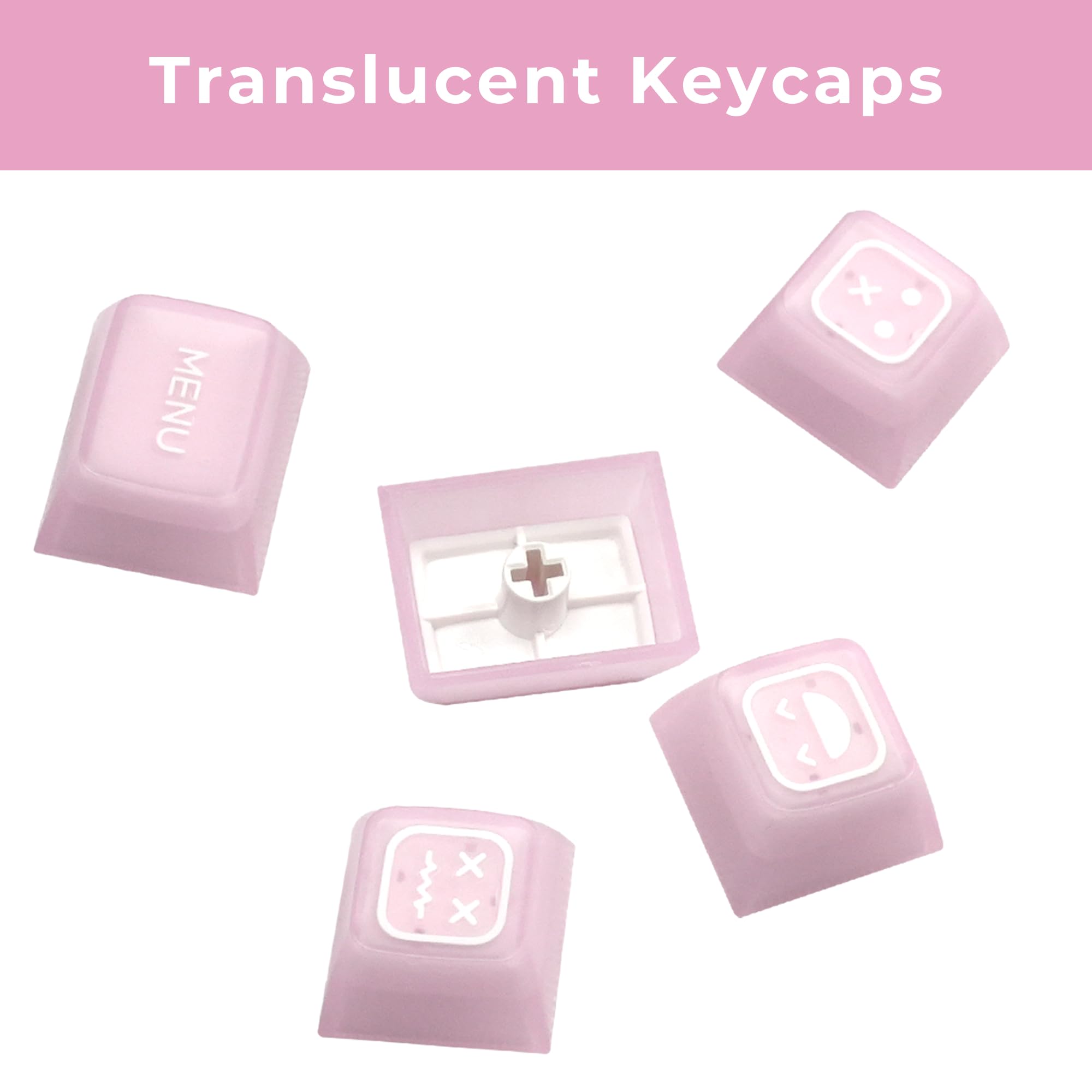 Xvx Translucent Key Caps, Double Shot Pbt Keycaps, Sa Profile Key Caps 100 Percent 142 Keys, Custom Keycap Set Compatible With 6