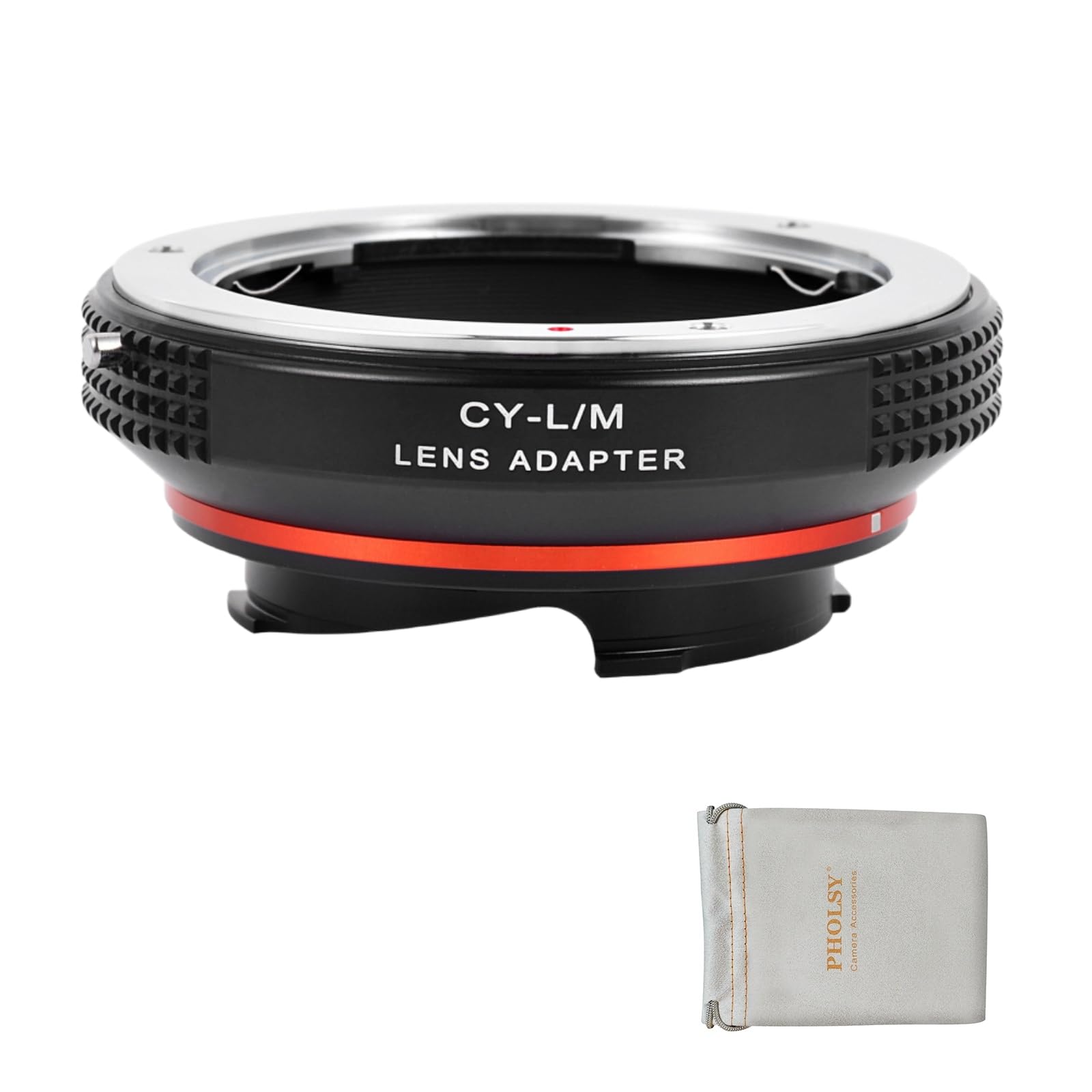 Pholsy Lens Mount Adapter With 6 Bit Coding Compatible With Contax/Yashica Cy Lens To Leica M Mount Camera Body Cy To Leica M