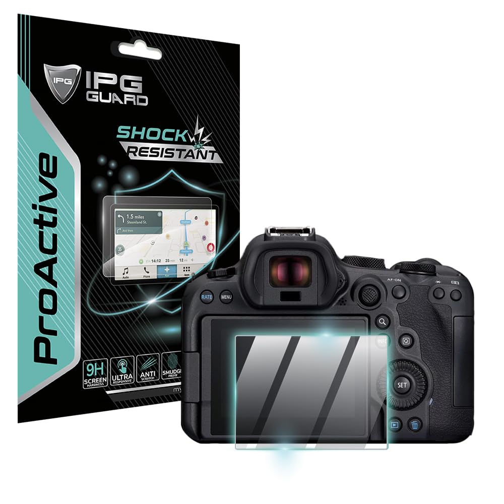 IPG ProActive for CANON Eos R6 - R6 Mark II Camera Display (2 Units) 9H Hardness Screen Protector Smooth Glass Touch Ultra Respo