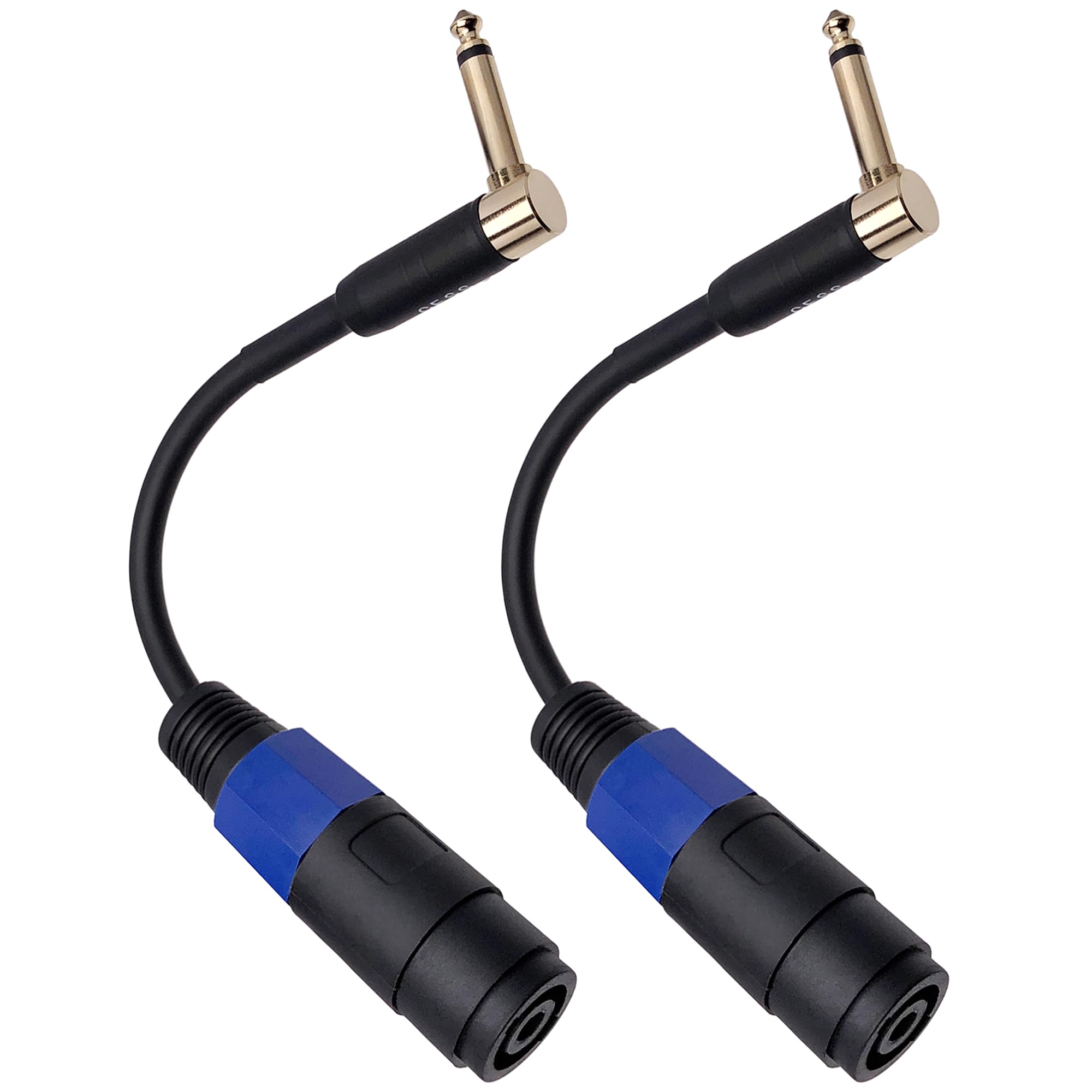 Cess 144 Speakon Female Connector To 1/4' Male Ts Speaker Cable   Speak On Jack To 1/4 Ts Plug (Right Angle Plug)