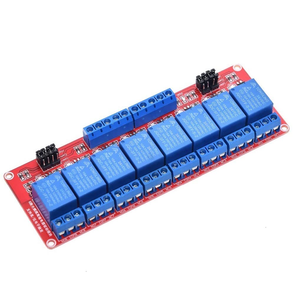 Anmbest 8 Channel 24V Relay Module With Optocoupler High Or Low Level Trigger Expansion Board For Raspberry Pi Arduino