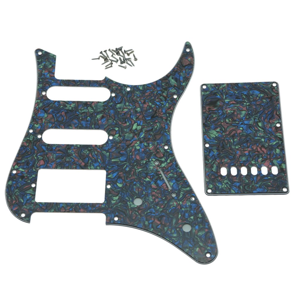 KAISH Guitar HSS Pickguard and Tremolo Cover fits Yamaha PACIFICA Guitar Abalone Pearl
