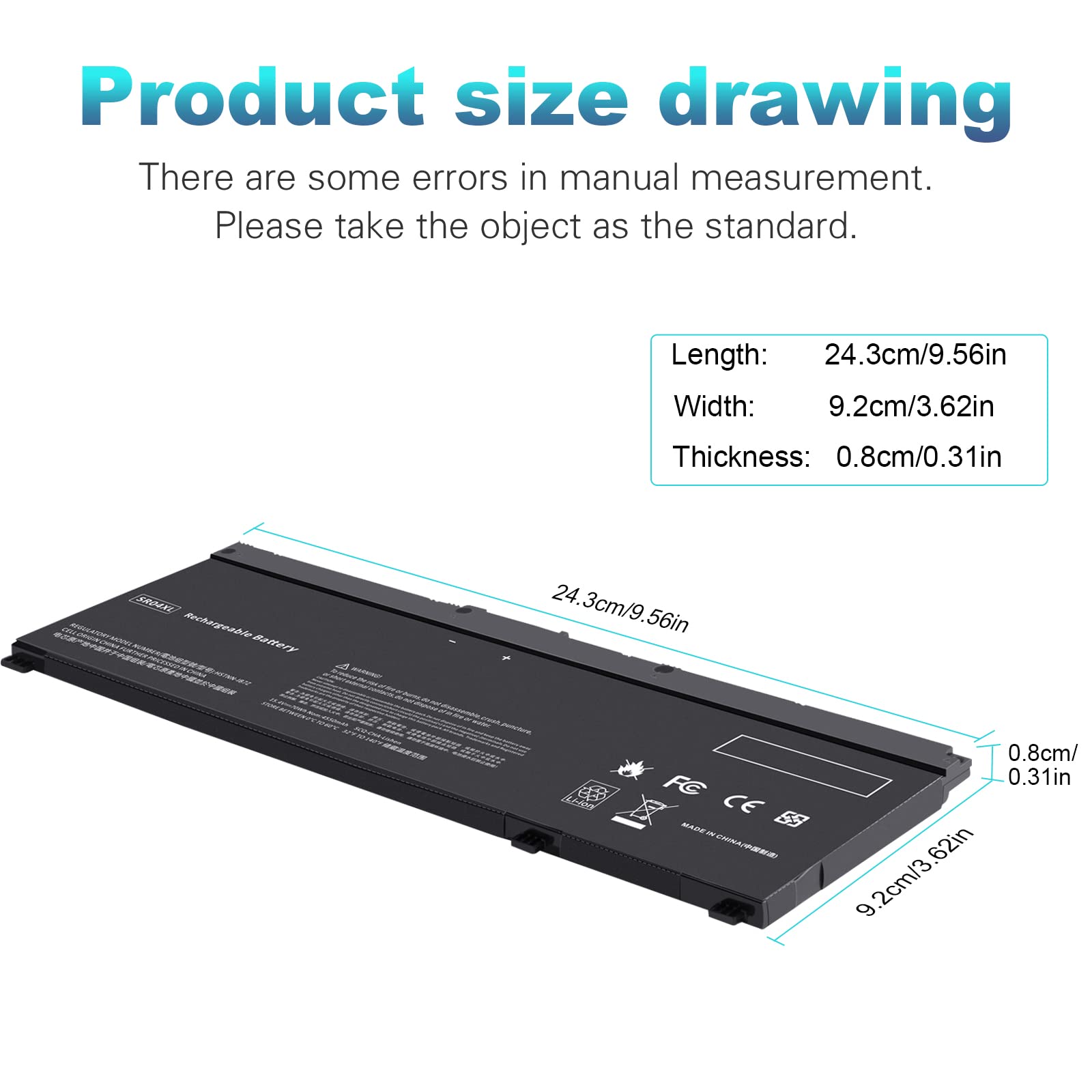 Sr03Xl Sr04Xl Sro4Xl Laptop Battery For Hp 917678 171 917678 1B1 917678 2B1 917724 855 Hstnn Db7W Hstnn Ib7Z Hstnn Ib72 Tpn C133