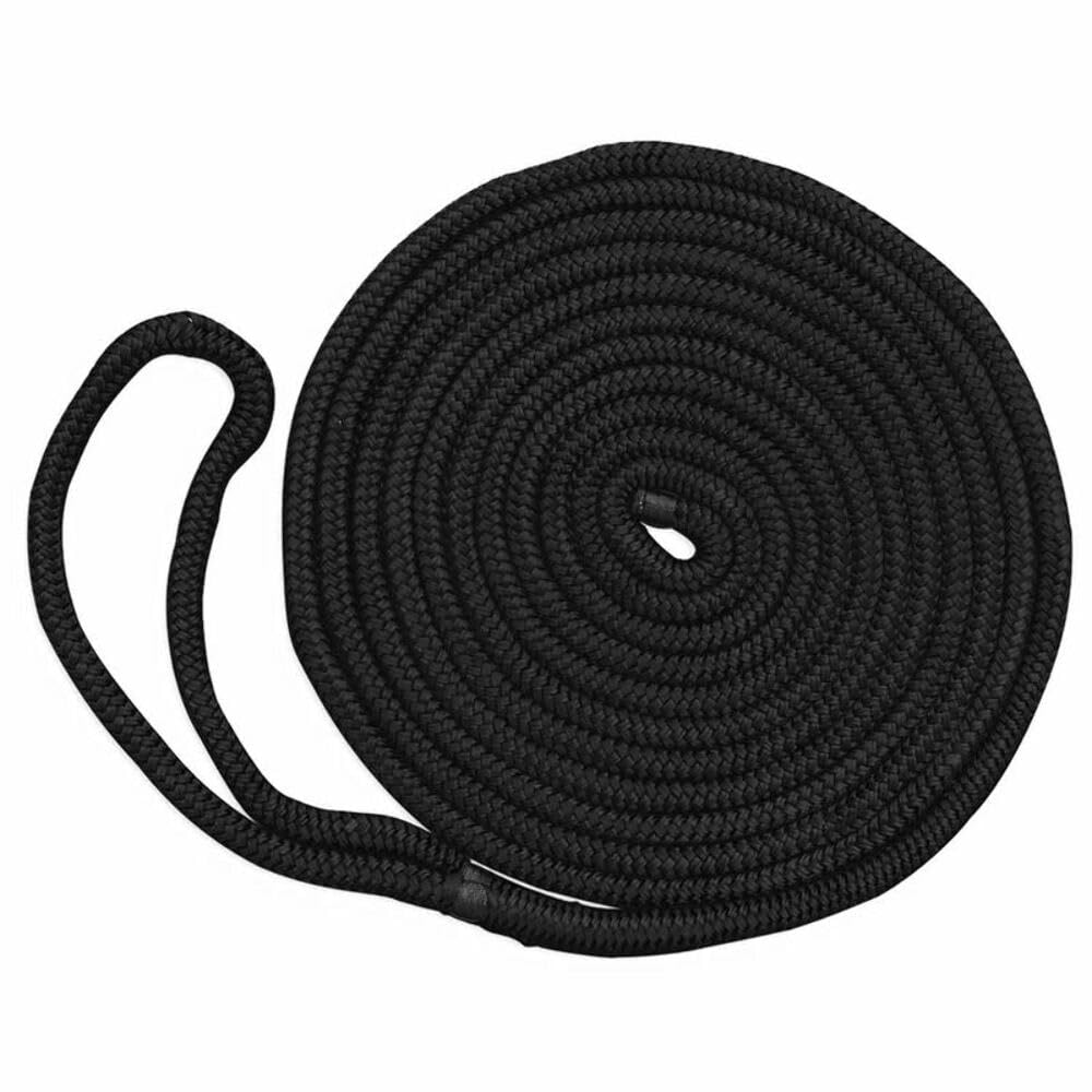 New England Ropes 1/2'' Double Braid Dock Line - Black - 15&#39;,WBAUVB0CWYWY58G