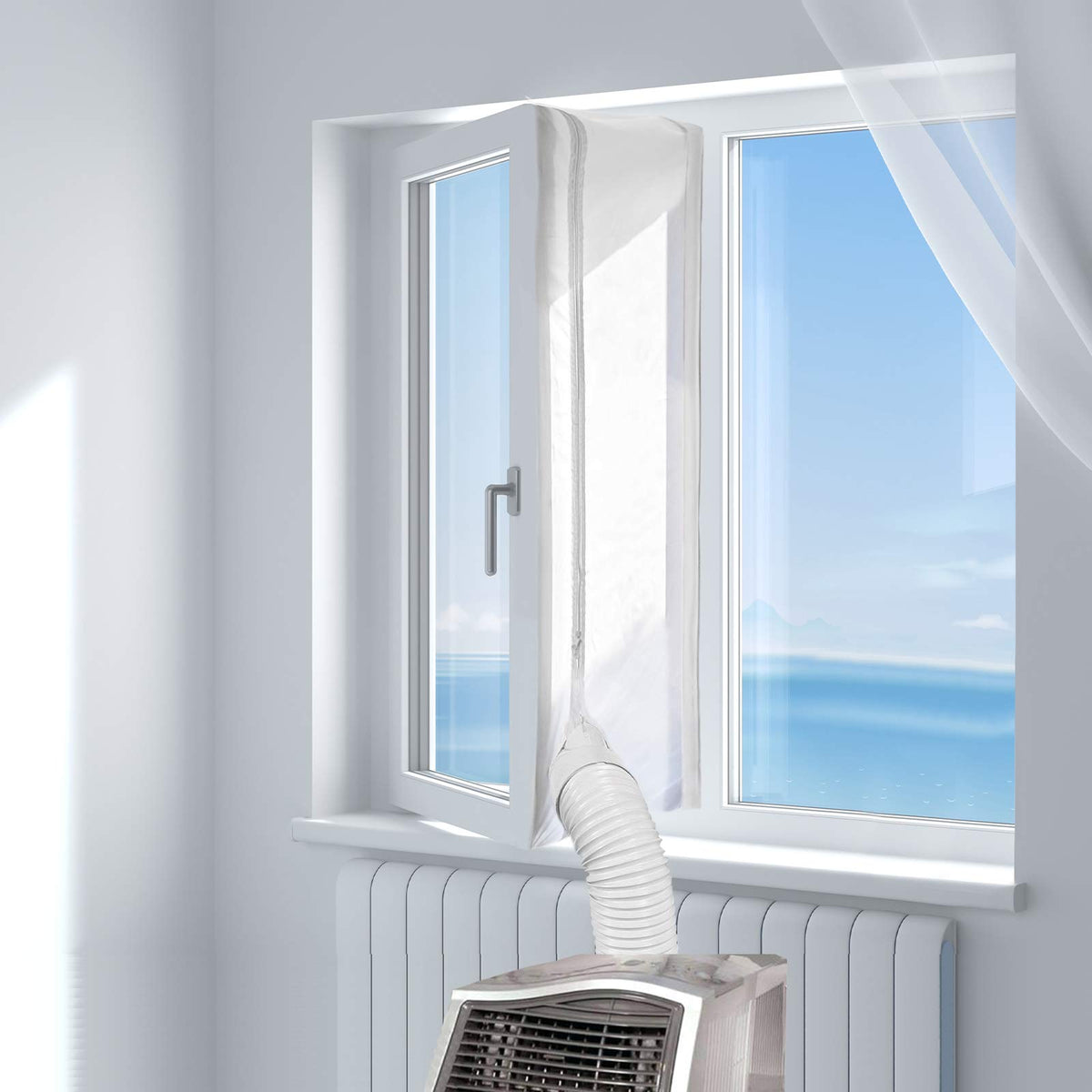 Hoomee 400Cm (157'')Universal Window Seal For Portable Air Conditioner And Tumble Dryer   Works With Every Mobile Air Conditioni