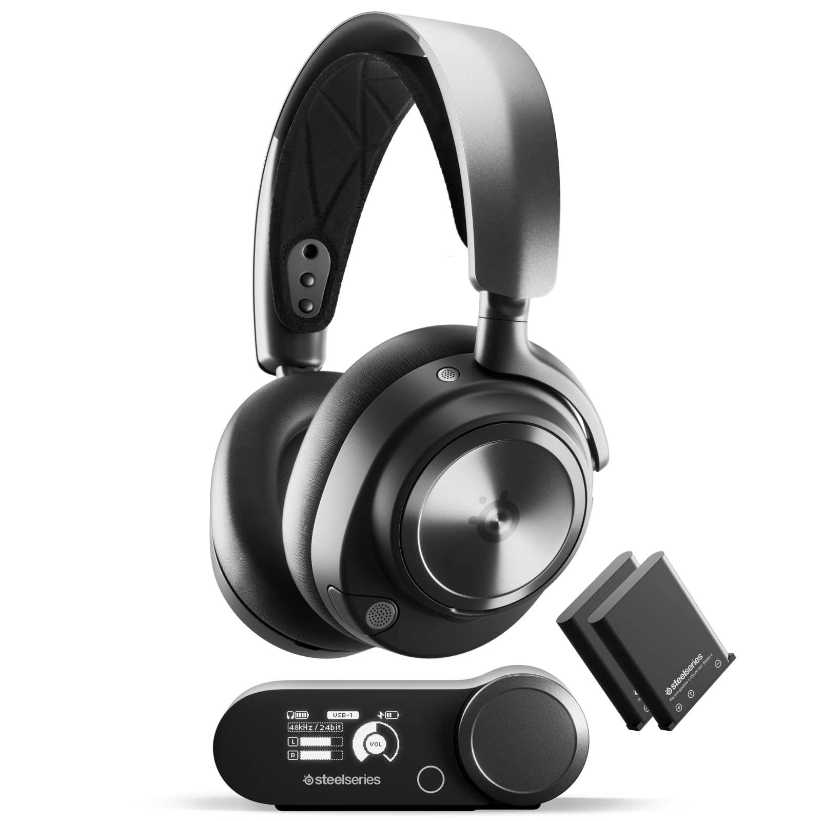 SteelSeries Arctis Nova Pro Wireless Multi-System Gaming Headset - Premium Hi-Fi Drivers - Active Noise Cancellation - Infinity 