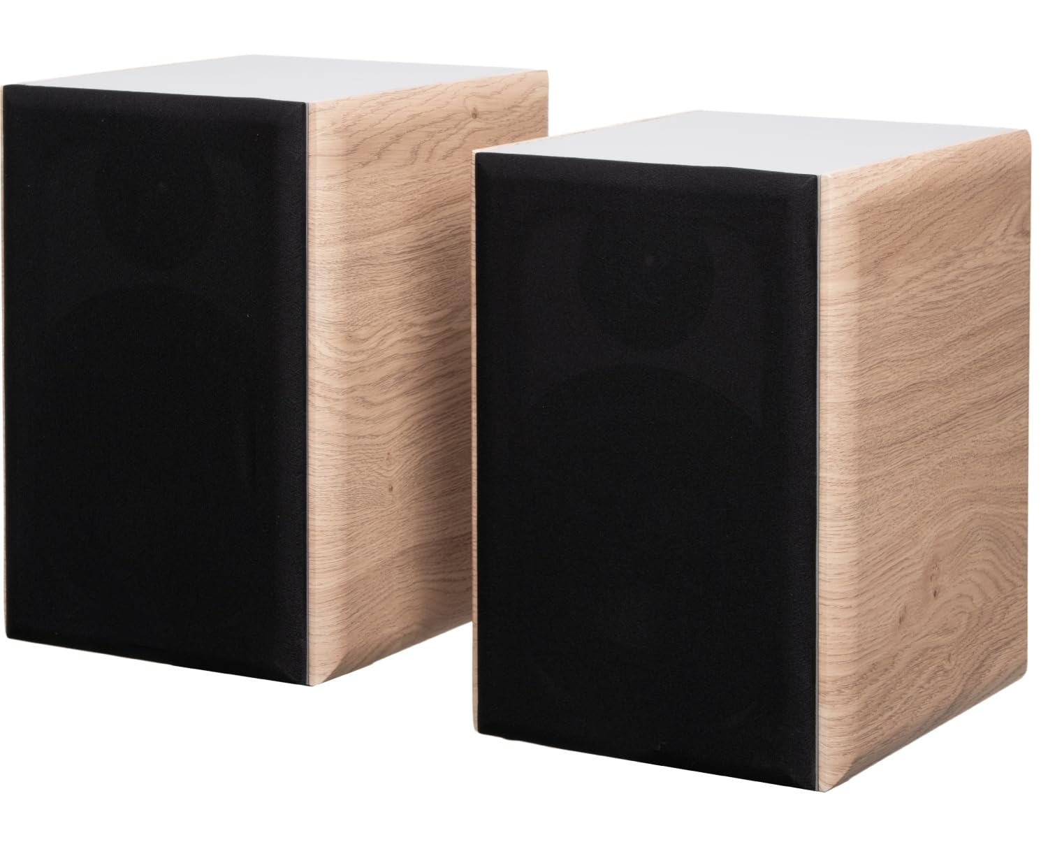 Pyle 6.5 Home Audio Speakers, 2-Way Passive Bookshelf, 240W Max Power, 1 Silk Dome Tweeter, Composite Woofer, Gold Plated 5 Way