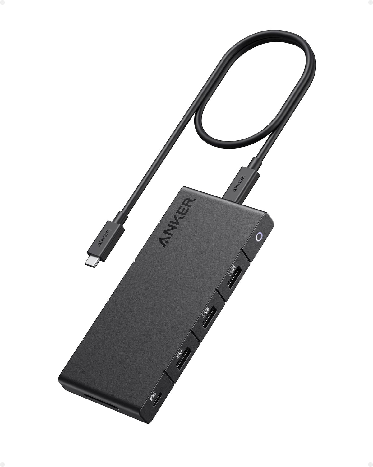 Anker 10 In 1 Usb C Hub With 100W Power Delivery, Dual 4K Hdmi, 4 Usb A/Usb C Ports, Ethernet, Sd Card Slot For Laptops