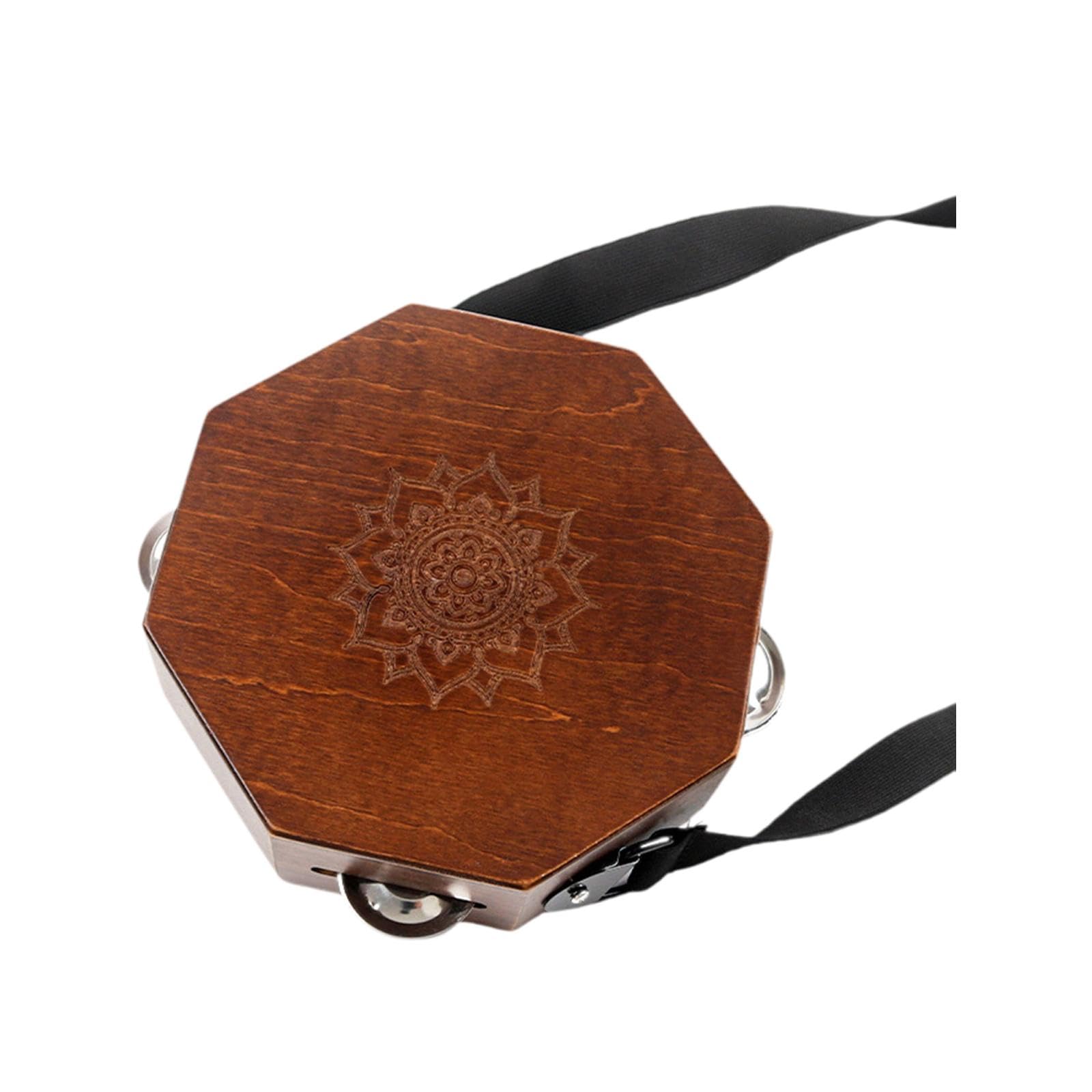 STYLEHEAVEN Portable Cajon Compact Percussion Instrument for Street Performance Musician Octagon Brown|Musical Instruments & Gea