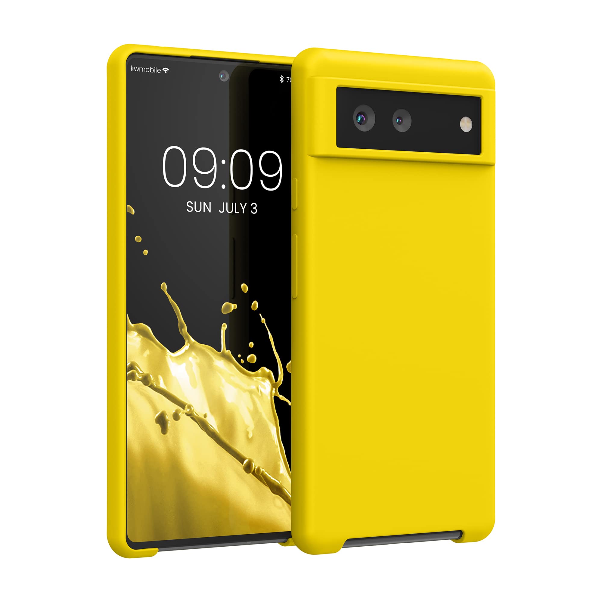 kwmobile Case Compatible with Google Pixel 6 Case - TPU Silicone Phone Cover with Soft Finish - Radiant Yellow
