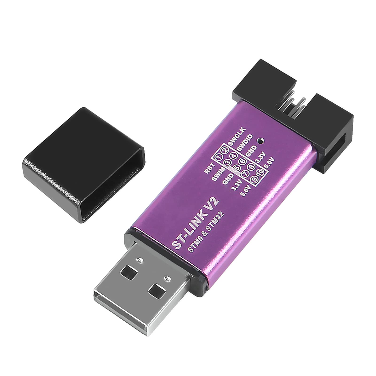 Aitiao 2Pcs St Link V2 Emulator Downloader Programming Unit Mini Stm8 Stm32 M89 With Cable (Random Color)