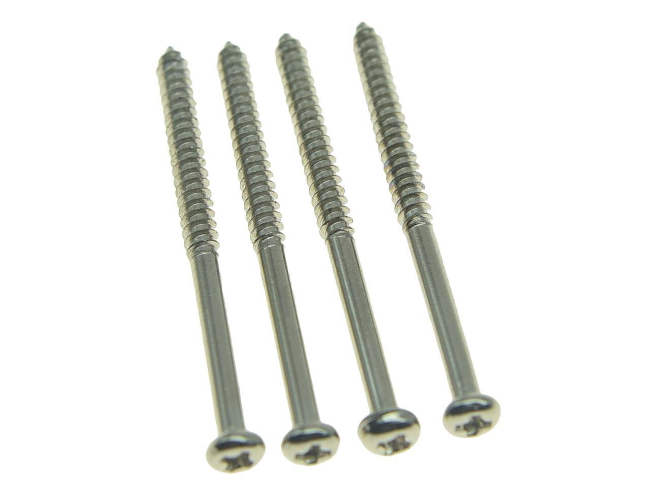 Dopro 50Pcs Bass Guitar Pickup Mounting Screws Pickup Springs For Precision P Bass Or J Bass Or P90 Soap Bar Pickups Nickel