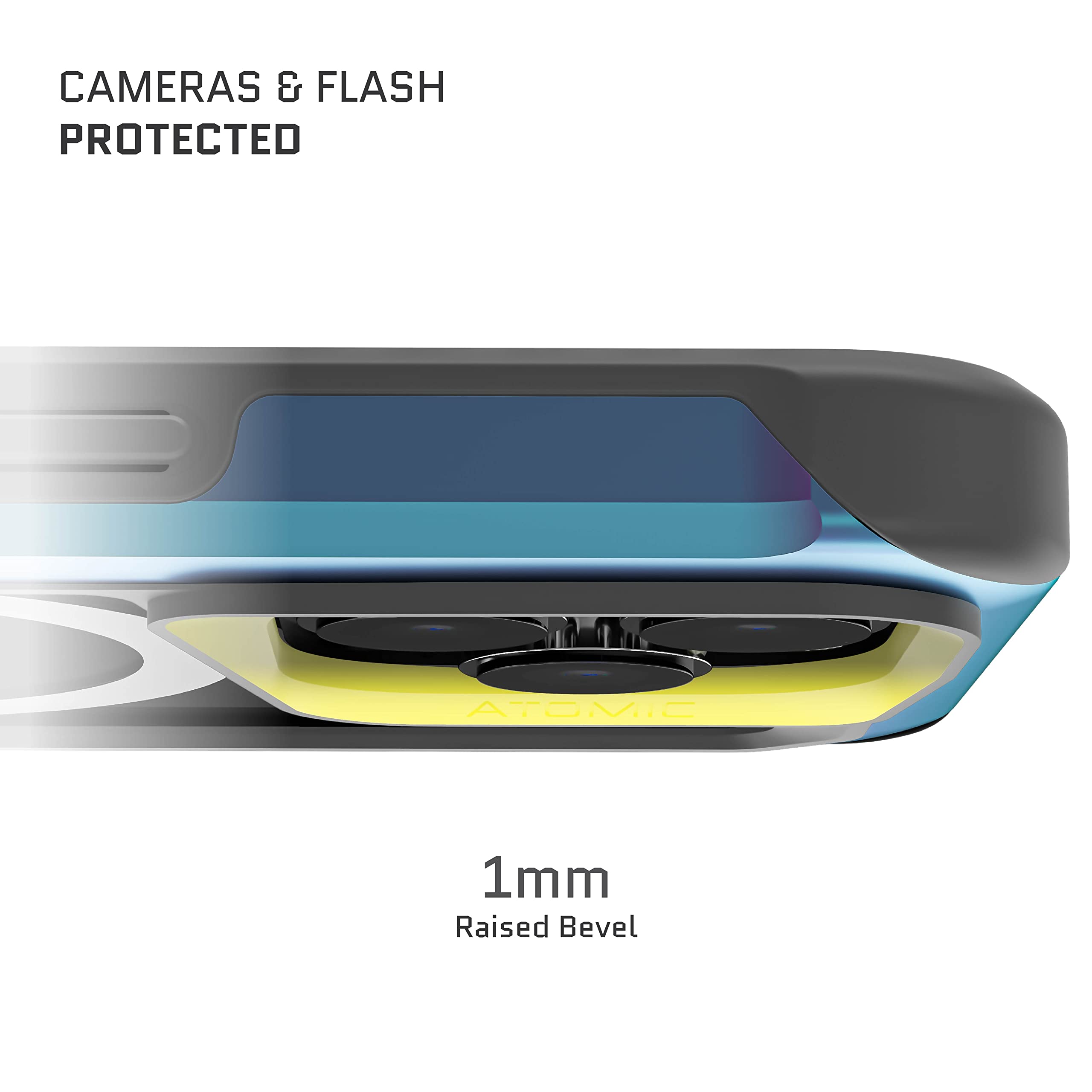 Ghostek Atomic Slim Iphone 14 Plus Case With Ring Magsafe Magnet And Iridescent Design Aluminum Metal Bumper Heavy Duty Protecti