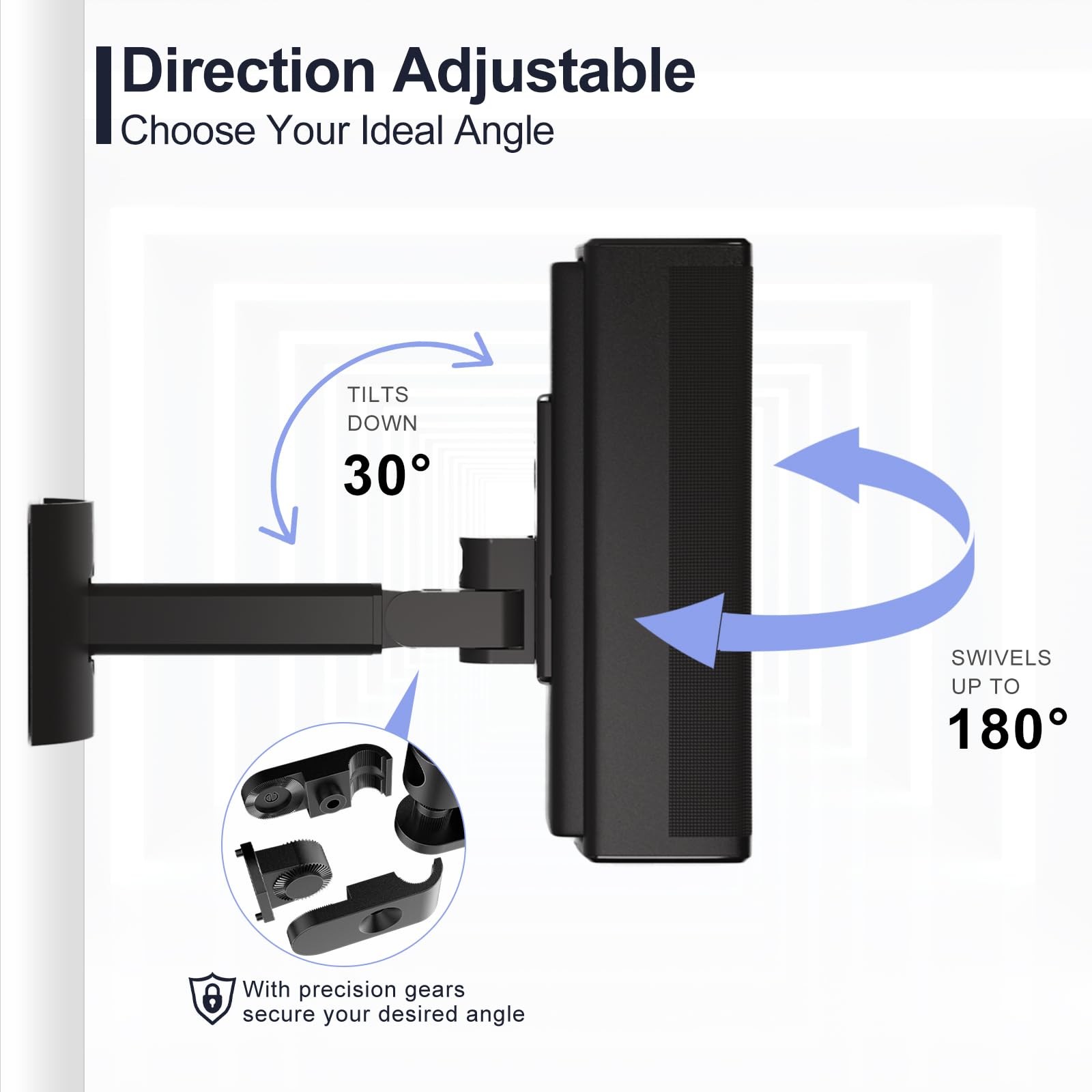 (2 Pack) Adjustable Speaker Wall Mount For Bose Cube Speaker, Ceiling & Wall Mount For Bose Ub 20, Ub 20 Series Ii, Wb 50 Ii, Li