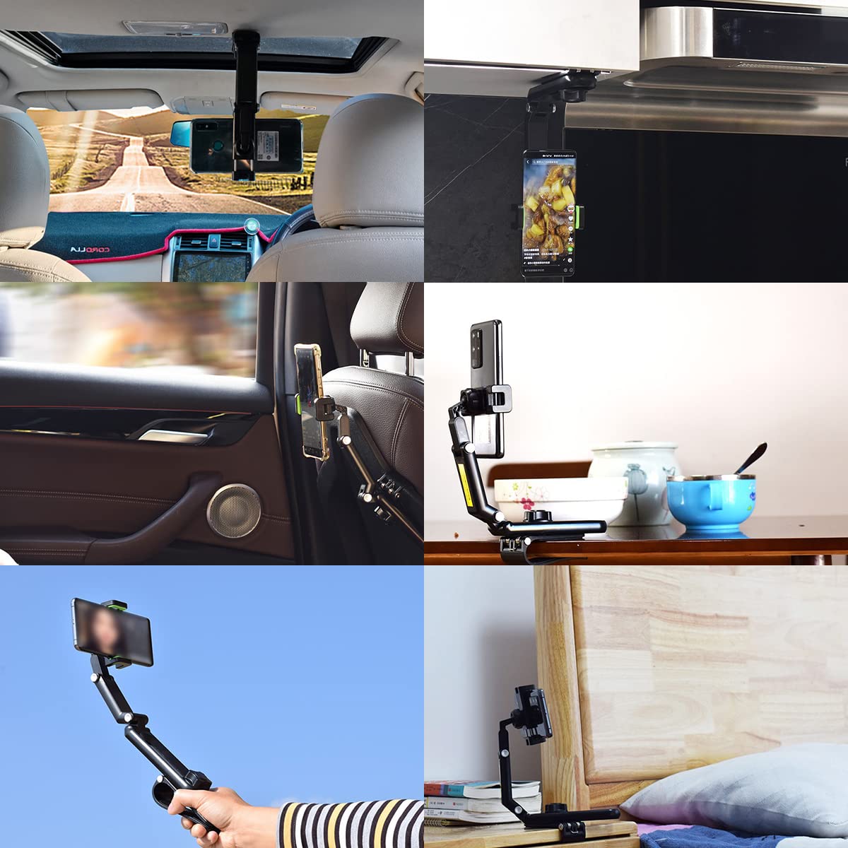 Cell Phone Holder For Car, Car Cellphone Mount Clip, 360Rotatable Phone Holder For Car Sun Visor, Universal For Iphone 13/12 Pro