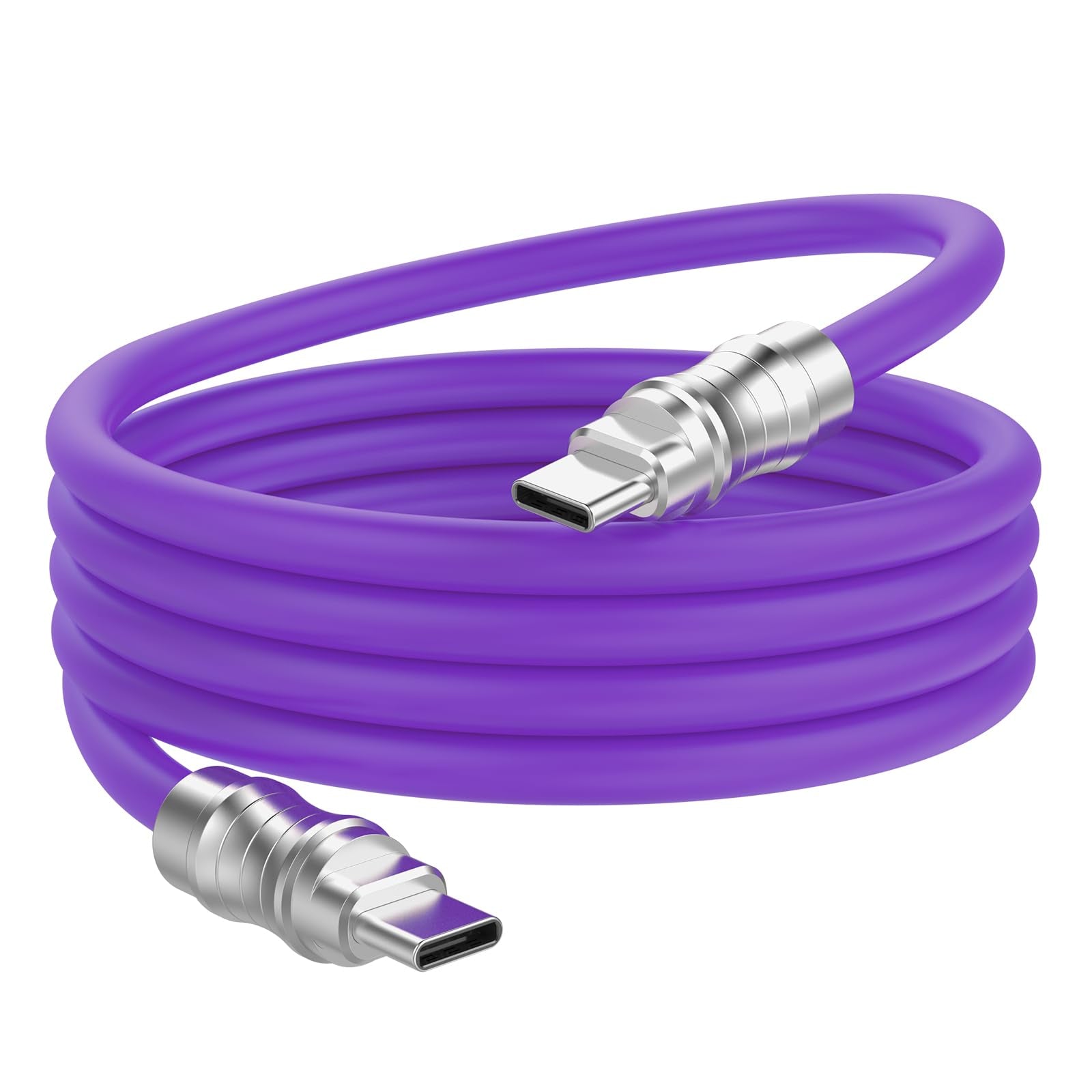 Iyuanepro Usb C To Usb C Silicone Cable 6.6Ft, Ultra Flexible & Soft Usb Type C 100W Fast Charging Cable, Geek Industrial Pd Dat