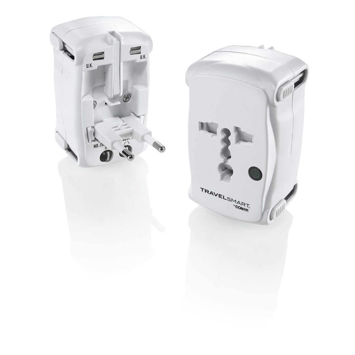Conair Universal Travel Adapter, European Travel Plug Adapter With Surge Protection, All In One Worldwide Travel Adapter