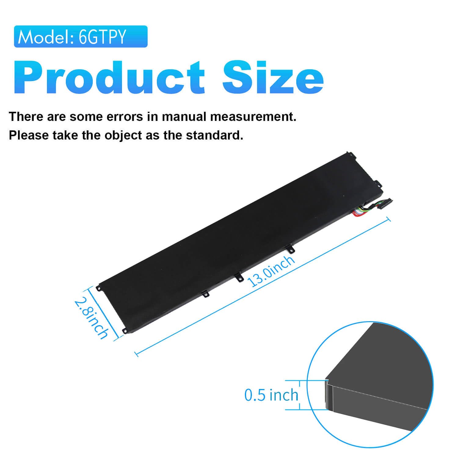 Zayaupvl 97Wh 6Gtpy Battery For Dell Xps 15 9550 9560 9570 7590 Precision 5510 5520 5530 5540 Vostro 7500 7590,Replacement 4Gvgh