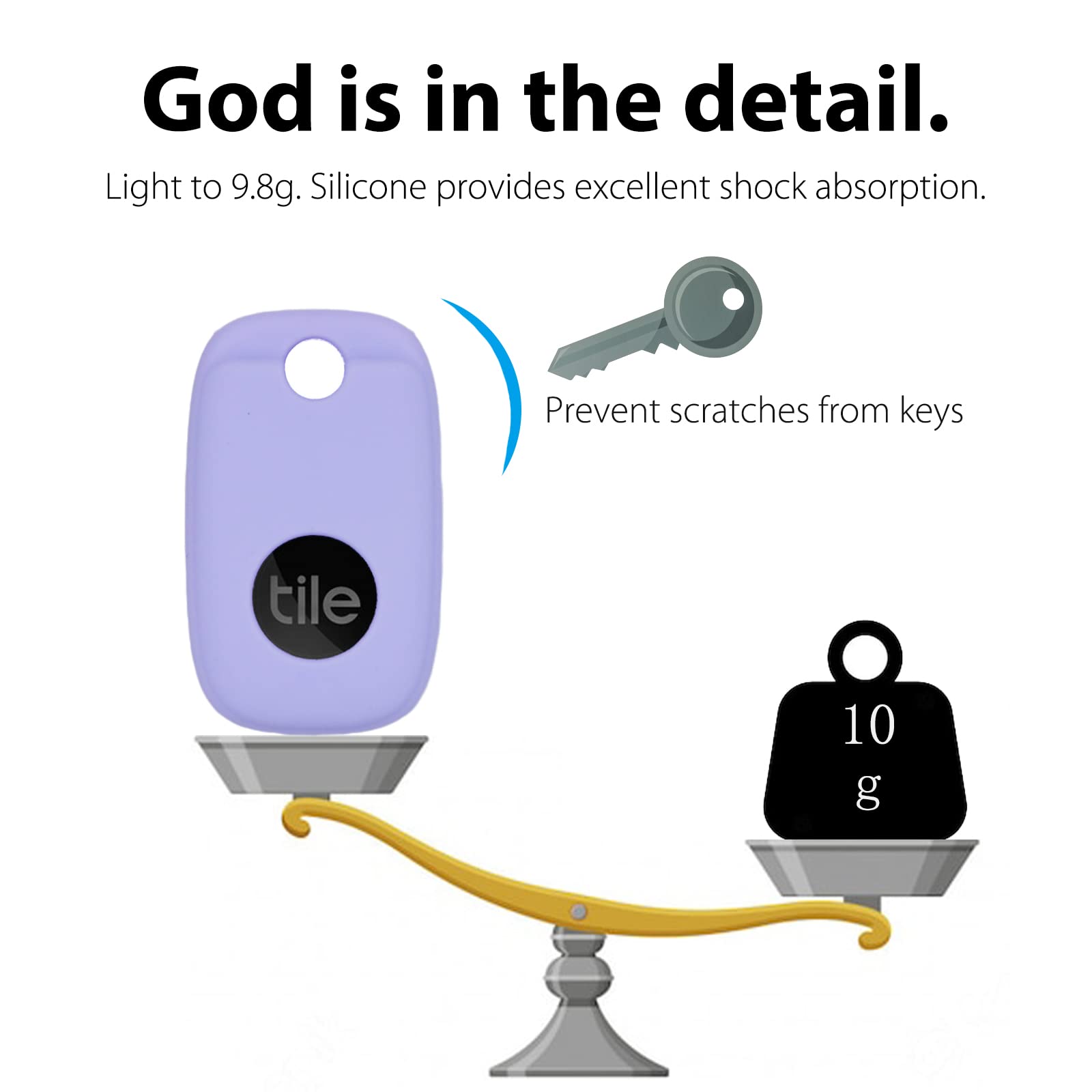 Silicone Case For Tile Pro 2022 With Keychains, 2 Pack Anti Scratch Protective Cover With Carabiner (Pink/Purple)