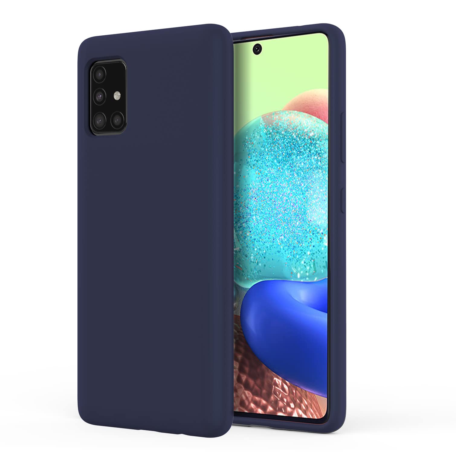 Meifei Galaxy A71 5G Case, Samsung A71 5G Case Liquid Silicone Case Dual Layer Hybrid Hard Pc Soft Silicone Gel Rubber Bumper Sl