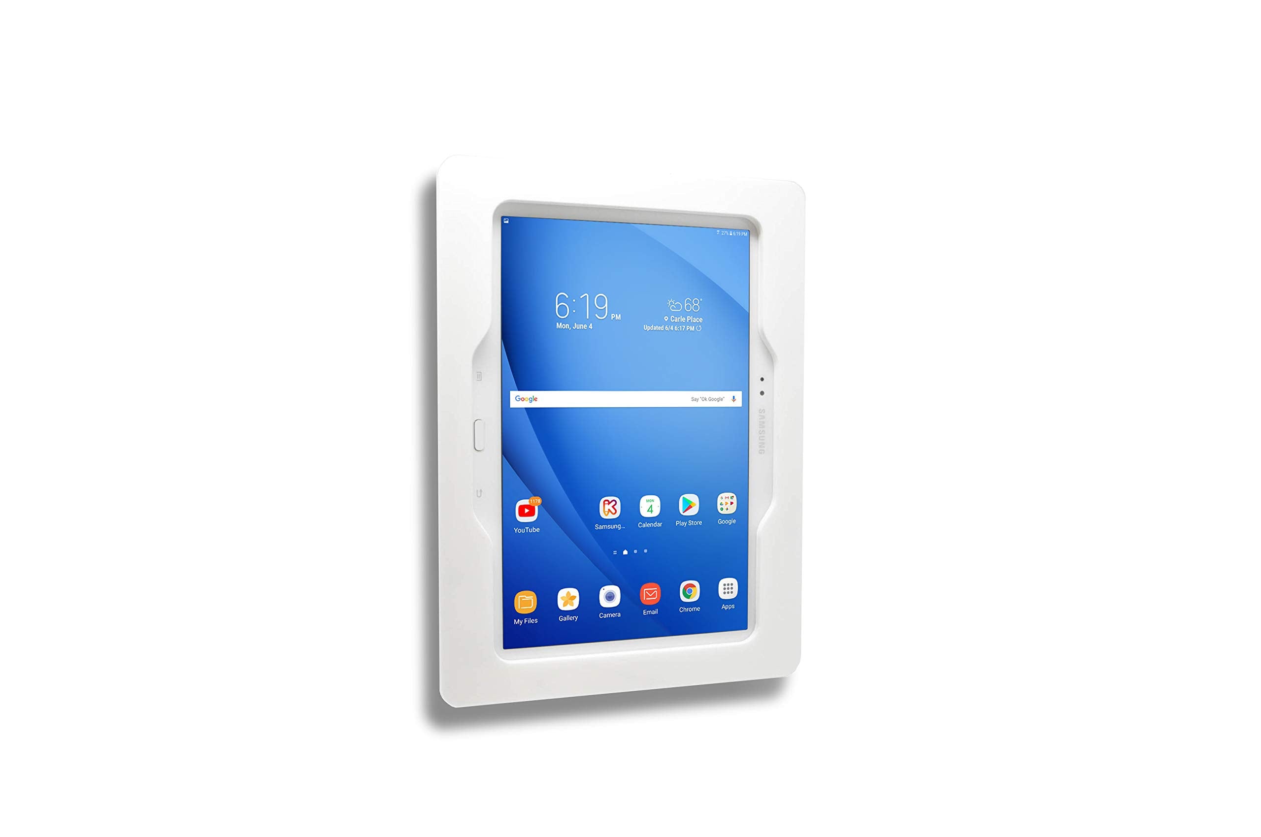 Tabcare Security Anti Theft Acrylic Vesa Enclosure For Samsung 9.7' Tablet With Wall Mount Kit (White, Tab S2 9.7)