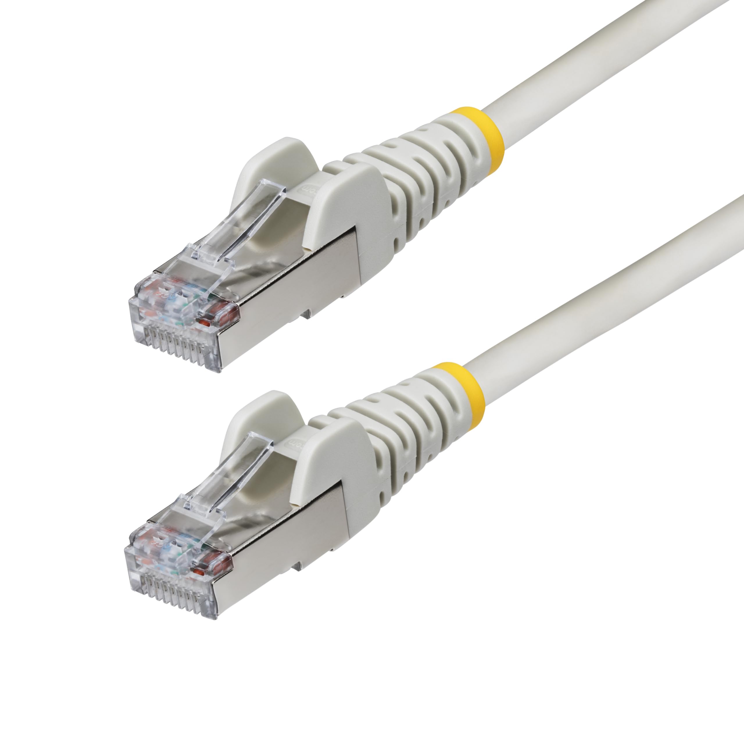 25Ft Gray Cat6A Ethernet Cable, Snagless Rj45, 10G, 100W Poe, S/Ftp, Lszh, 27Awg