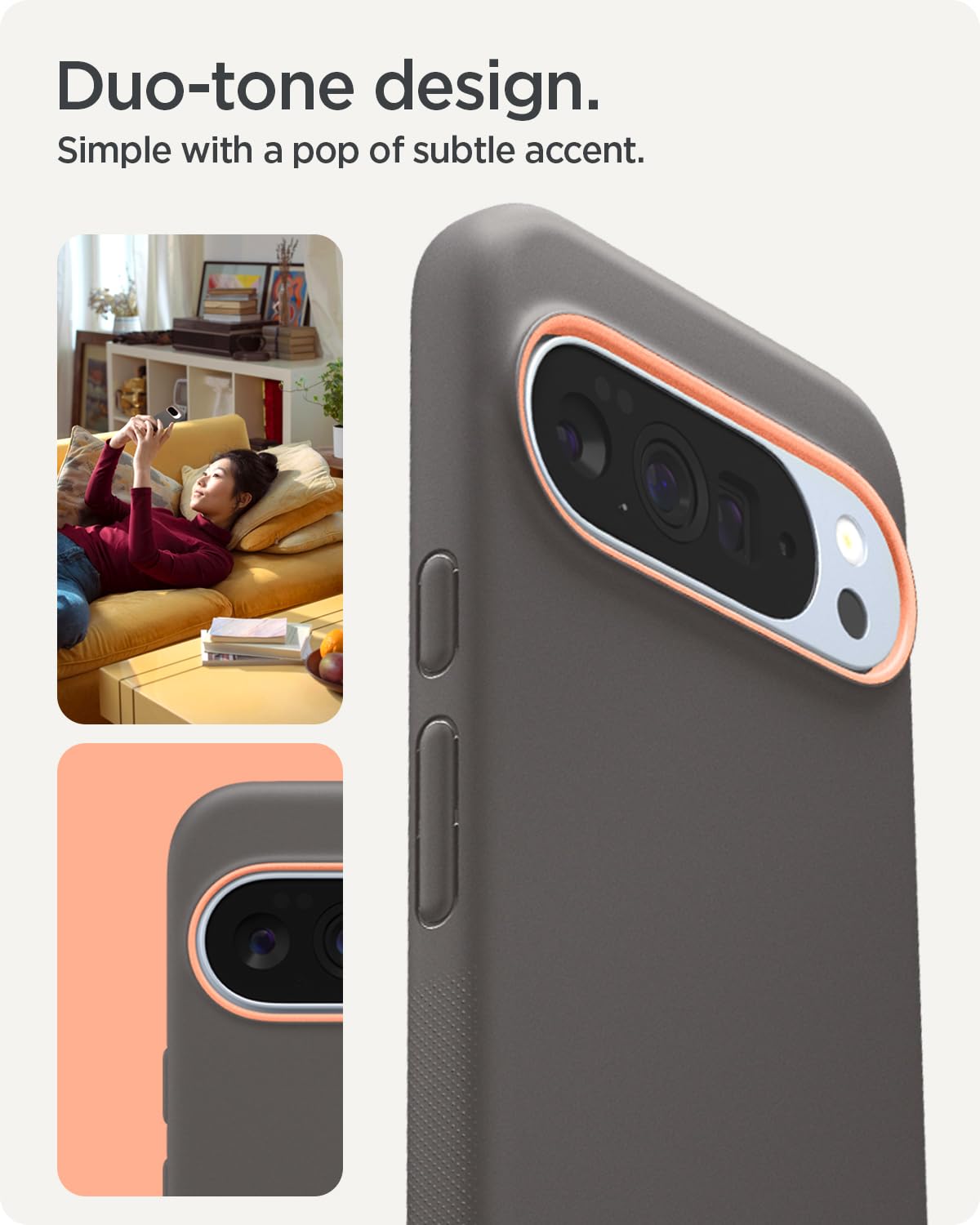 Spigen For Pixel 10/10 Pro Case, Nano Pop Magfit (2025) [Designed For Pixelsnap, Compatible With Magsafe Accessories] - Papaya G