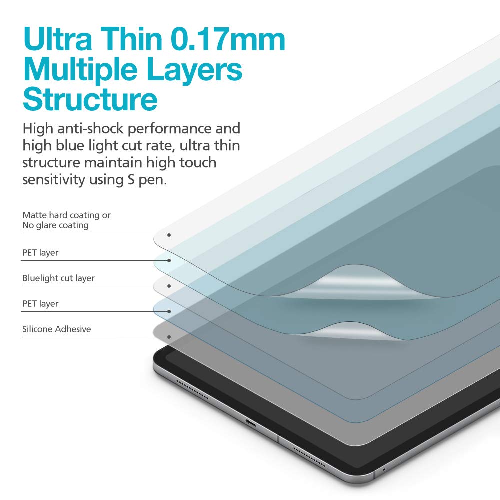 Diacube [1+1 Pack Galaxy Tab S6 Lite 10.4 Inch, Paperfeel Screen Protector 1Pc + Anti Glare Protector 1Pc, Matte Anti Glare Anti