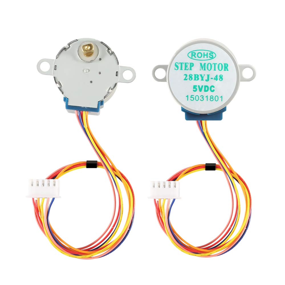Dorhea 5Pcs 28Byj 48 Uln2003 5V Stepper Motor + Uln2003 Driver Board + 20 Pcs Male To Female Jumper Wire Cable