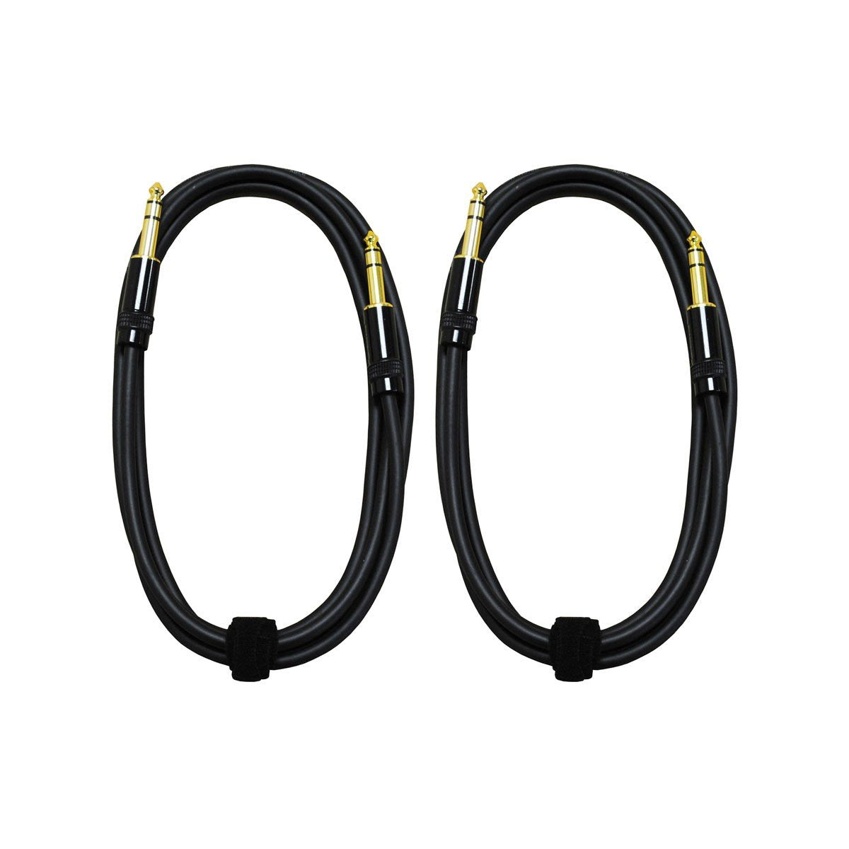 Audio 2000S E08106P2 1/4'' Trs To 1/4'' Trs 6 Ft Audio Cable (2 Pack)