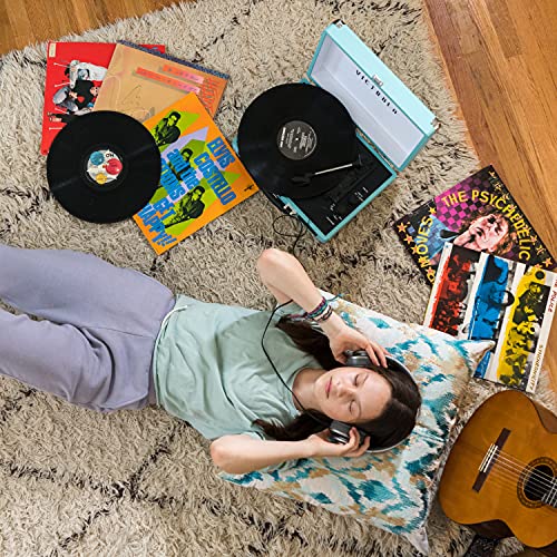 Victrola Journey+ Bluetooth Suitcase Record Player, Turquoise (Vsc 400Sb Trq Sdf)