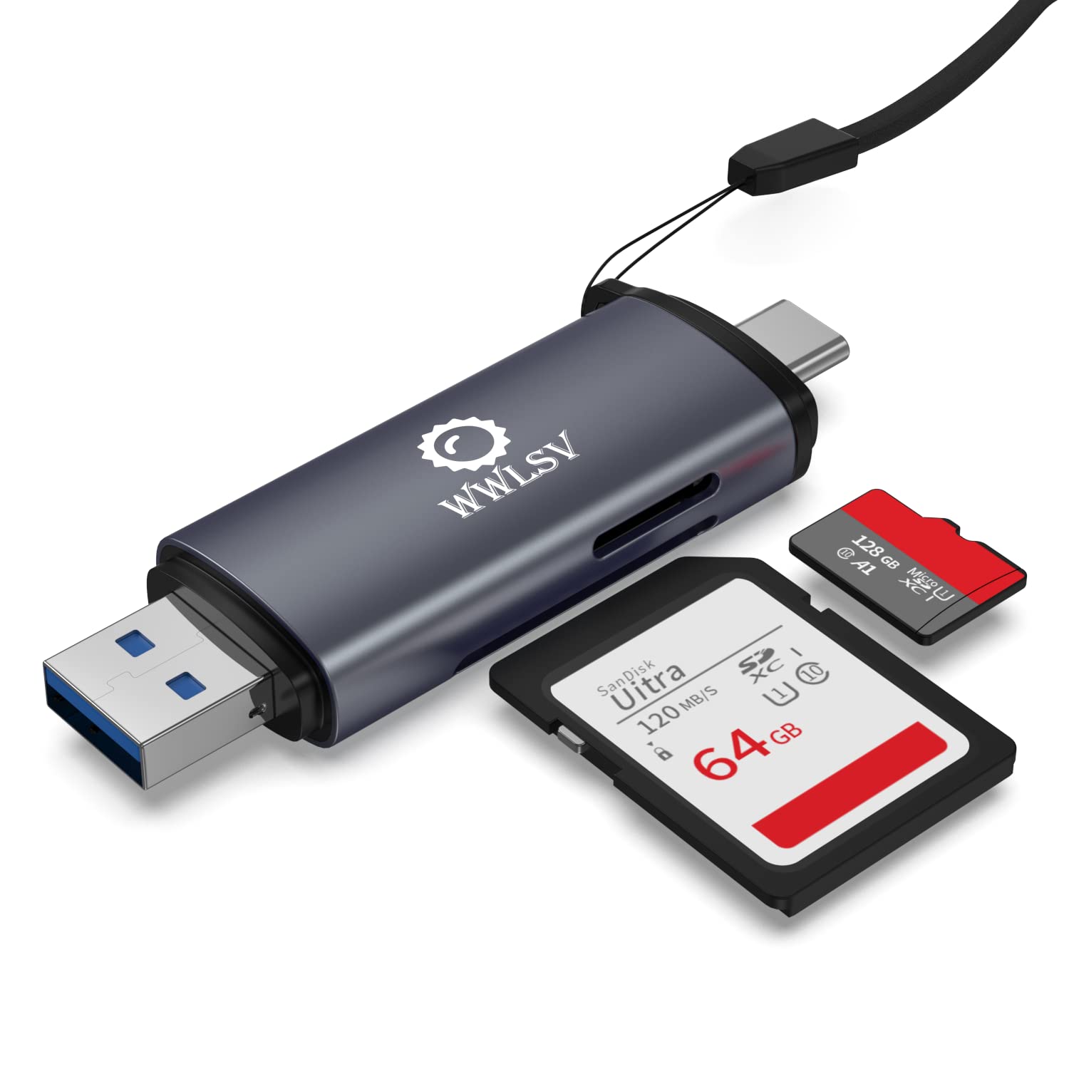 Sd Card Reader Wwlsv Usb C Memory Card Reader Adapter Usb 3.0, For Sd/Micro Sd Memory Card Adapter For Microsdxc And Sdhc Card,