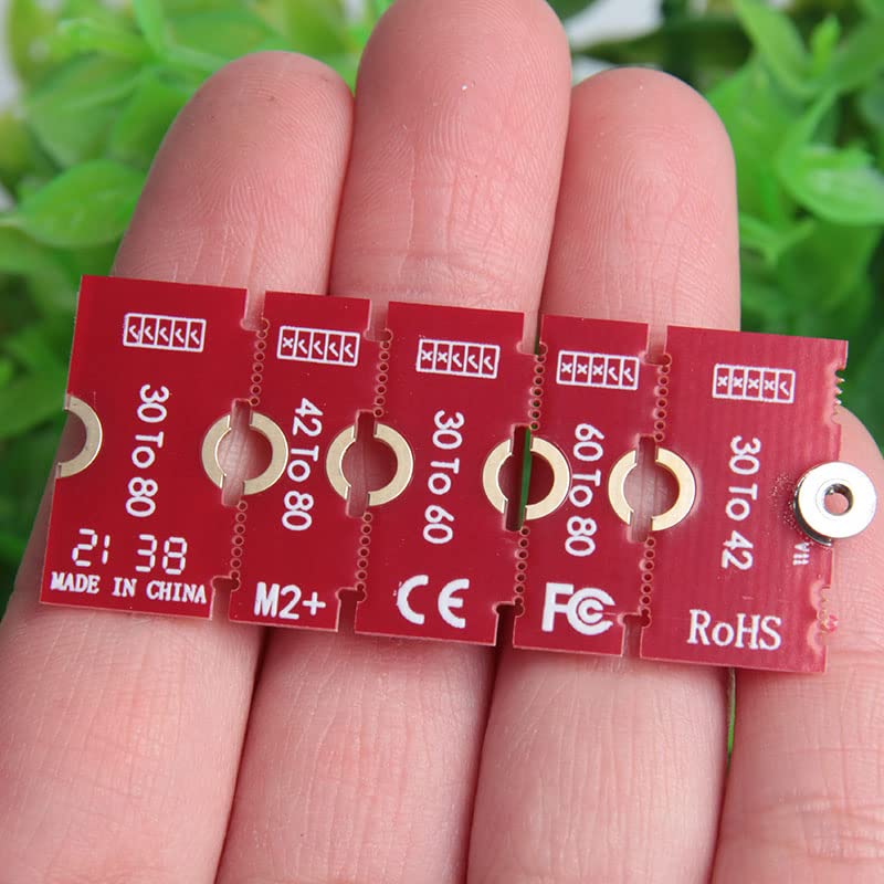 Acxico 2 Pcs M.2 Ngff Nvme Ssd 2230 2242 2260 2280 Length Extend Adapter Bracket Card Plate